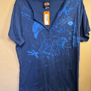 Harley-Davidson Men's Navy Eagle Tee